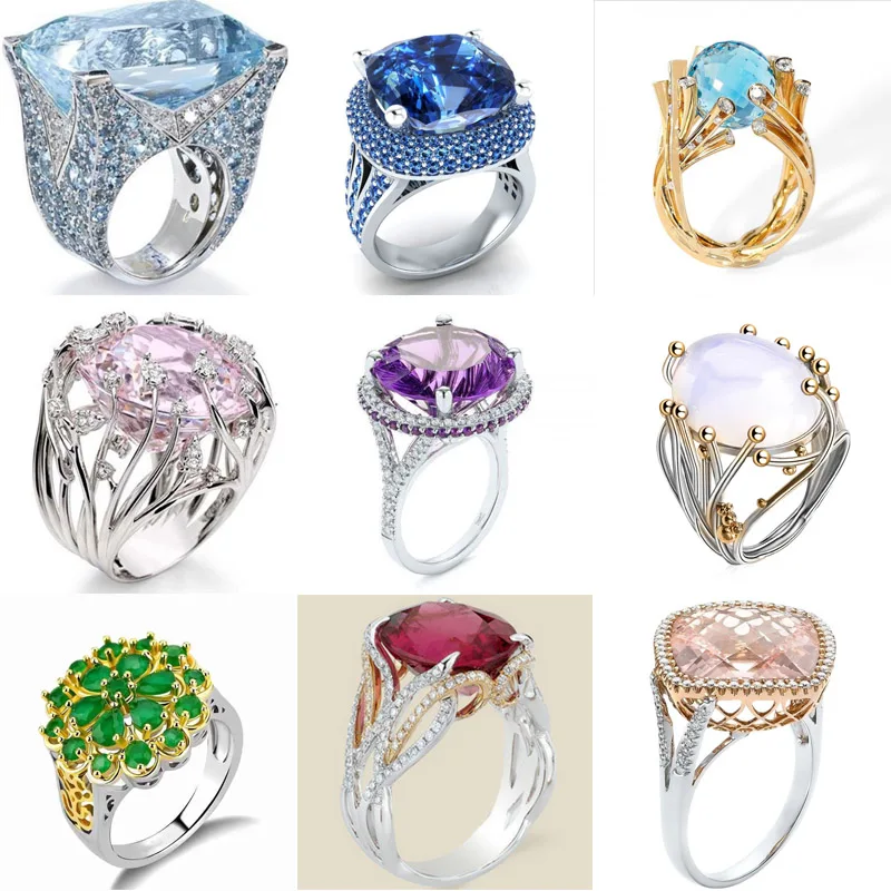 Big Color Zircon Collection! 2022 Trendy Crystal Women's Ring For Party Wedding Finger Rings Jewelry Whole sale Free Shipment
Big Color Zircon Collection! 2022 Trendy Crystal Women's Ring For Party Wedding Finger Rings Jewelry Whole sale Free Shipment