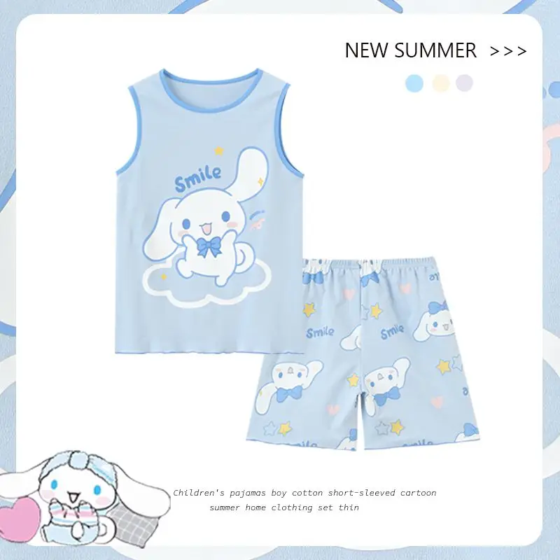 Summer Cinnamoroll My Melody Kawaii Anime Vest Pajamas Cute Cartoon Kuromi Hello Kitty Pure Cotton Suspender Suit Toys for Kids
Summer Cinnamoroll My Melody Kawaii Anime Vest Pajamas Cute Cartoon Kuromi Hello Kitty Pure Cotton Suspender Suit Toys for Kids