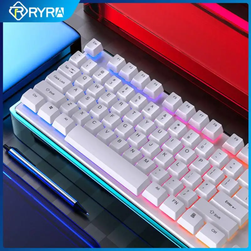 

RYRA Gaming Keyboard Mechanical Wired 104 Keys RGB Led Backlit Usb Keyboards Gamer Ergonomic Folding Foot Support For Computer