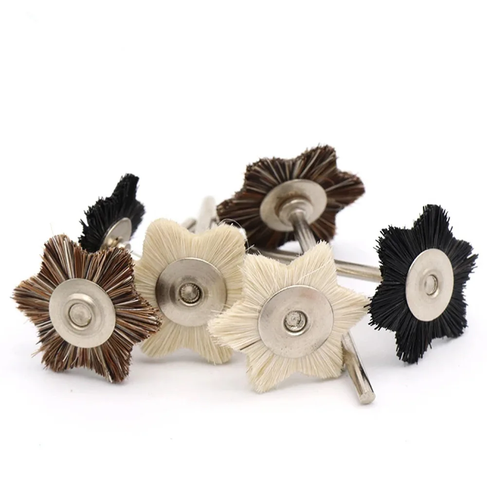 2.35mm Shank Polishing Brush Star Shape Brushes Rotary Tool Polishing Grinding Brown Horsehair/White Wool/Black Bristle Brush
2.35mm Shank Polishing Brush Star Shape Brushes Rotary Tool Polishing Grinding Brown Horsehair/White Wool/Black Bristle Brush