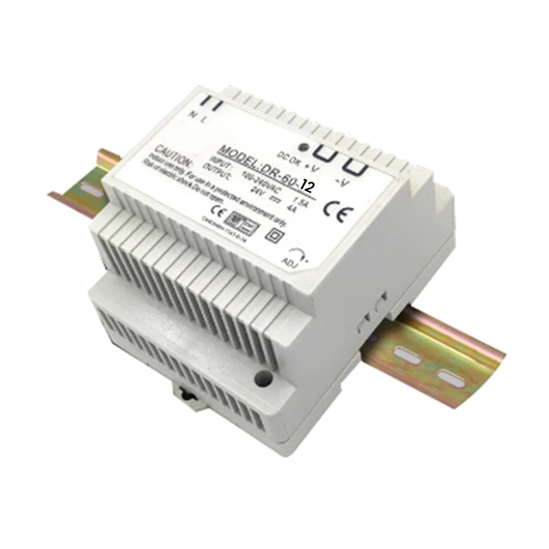 DR-60-12 Transformer 12 Volt 5 Amp Industrial Din Rail Power Supply 220V Ac To 12V Dc Power Supply(12V)
DR-60-12 Transformer 12 Volt 5 Amp Industrial Din Rail Power Supply 220V Ac To 12V Dc Power Supply(12V)