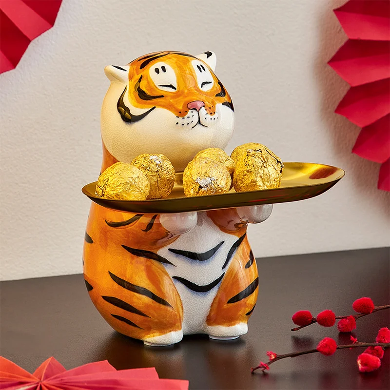 Cute Creative Tiger Ceramic Decoration Trays Jewelry Key Luxury Serving Tray Office Living Room Porch Home Decor
Cute Creative Tiger Ceramic Decoration Trays Jewelry Key Luxury Serving Tray Office Living Room Porch Home Decor