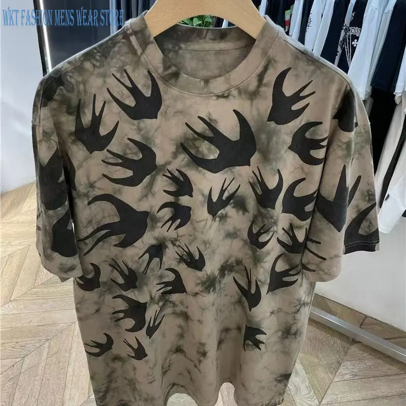 Swallow Printing Short-Sleeved T-shirt Men's Clothing Summer Fashion Round Neck Top Versatile Short-Sleeved Tees Harajuku
Swallow Printing Short-Sleeved T-shirt Men's Clothing Summer Fashion Round Neck Top Versatile Short-Sleeved Tees Harajuku