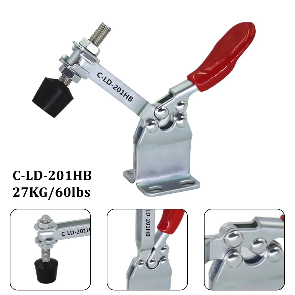 C-LD-201HB Quick Release Fixture Toggle Clamp Clamping Force 27Kg 60lbs Elbow Clamp Horizontal Woodworking Fixture +pressure Tip
C-LD-201HB Quick Release Fixture Toggle Clamp Clamping Force 27Kg 60lbs Elbow Clamp Horizontal Woodworking Fixture +pressure Tip