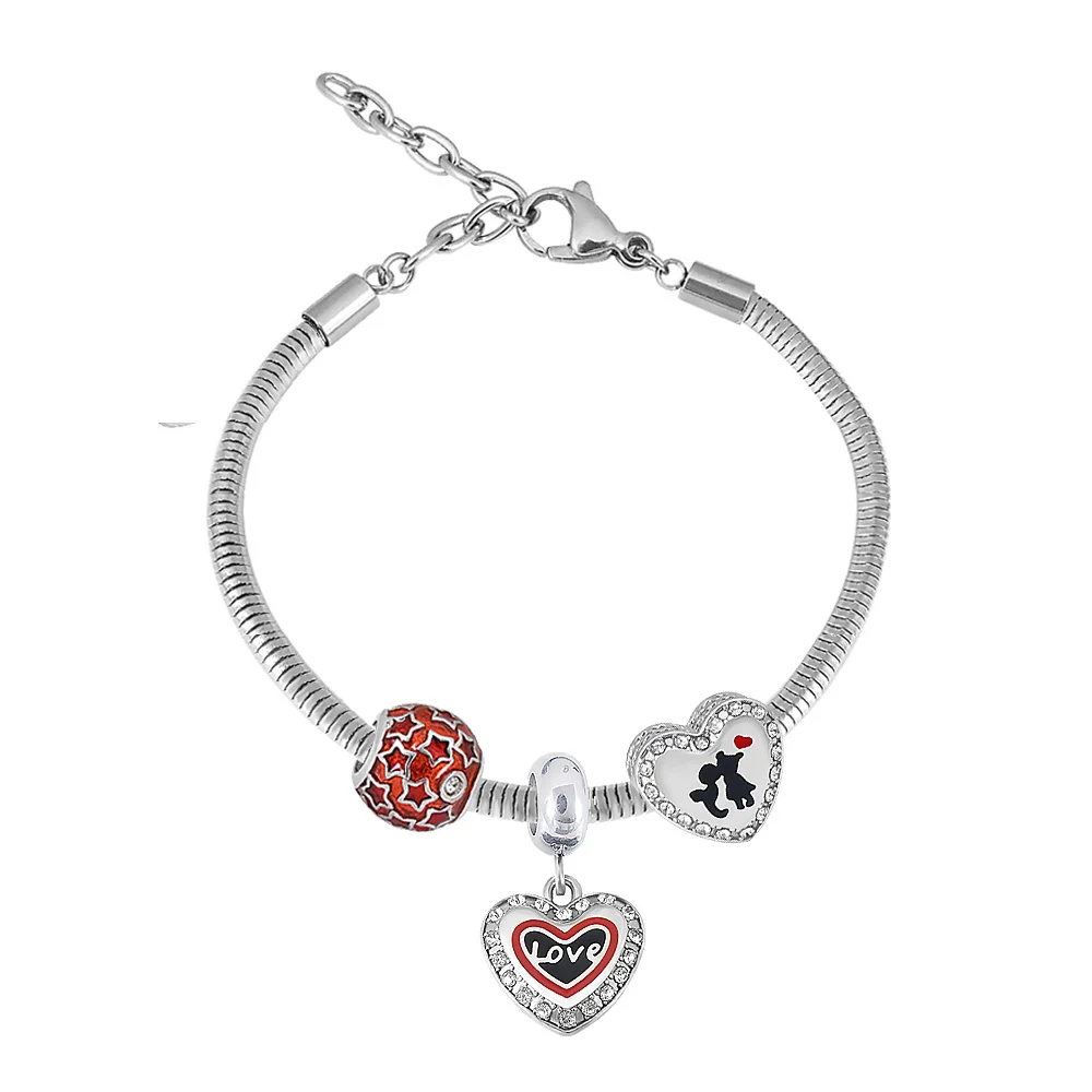 Silver Color Personality Love Bracelet Suitable For Girls With Elastic Ball Square Design Fashion Bracelet Jewelry Birthday Gift 
Silver Color Personality Love Bracelet Suitable For Girls With Elastic Ball Square Design Fashion Bracelet Jewelry Birthday Gift