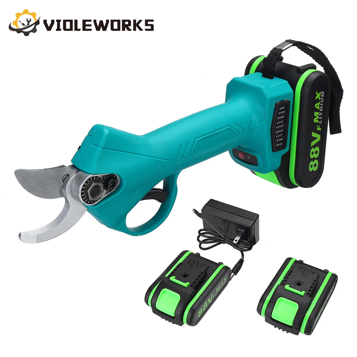 88V Cordless Pruner Electric Pruning Shear with 9000mAh Lithium-ion Battery Efficient Fruit Tree Bonsai Pruning Branche Cutter
88V Cordless Pruner Electric Pruning Shear with 9000mAh Lithium-ion Battery Efficient Fruit Tree Bonsai Pruning Branche Cutter
