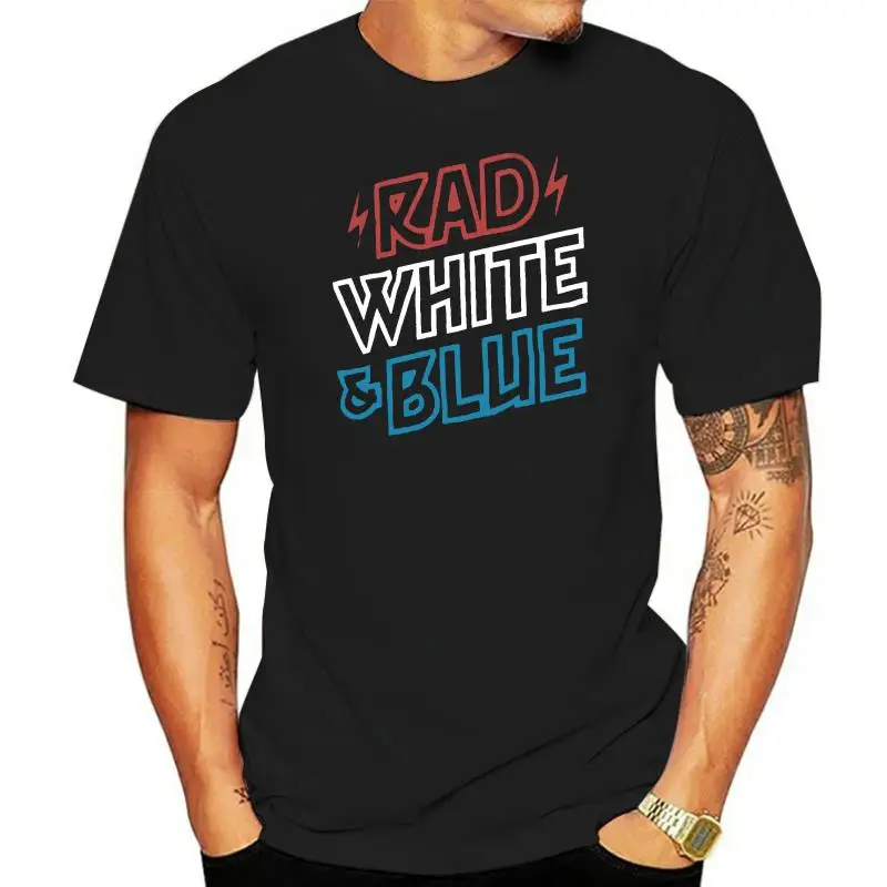 

Мужская футболка с короткими рукавами Rad, белая и синяя футболка из 2022 хлопка, лидер продаж 100%