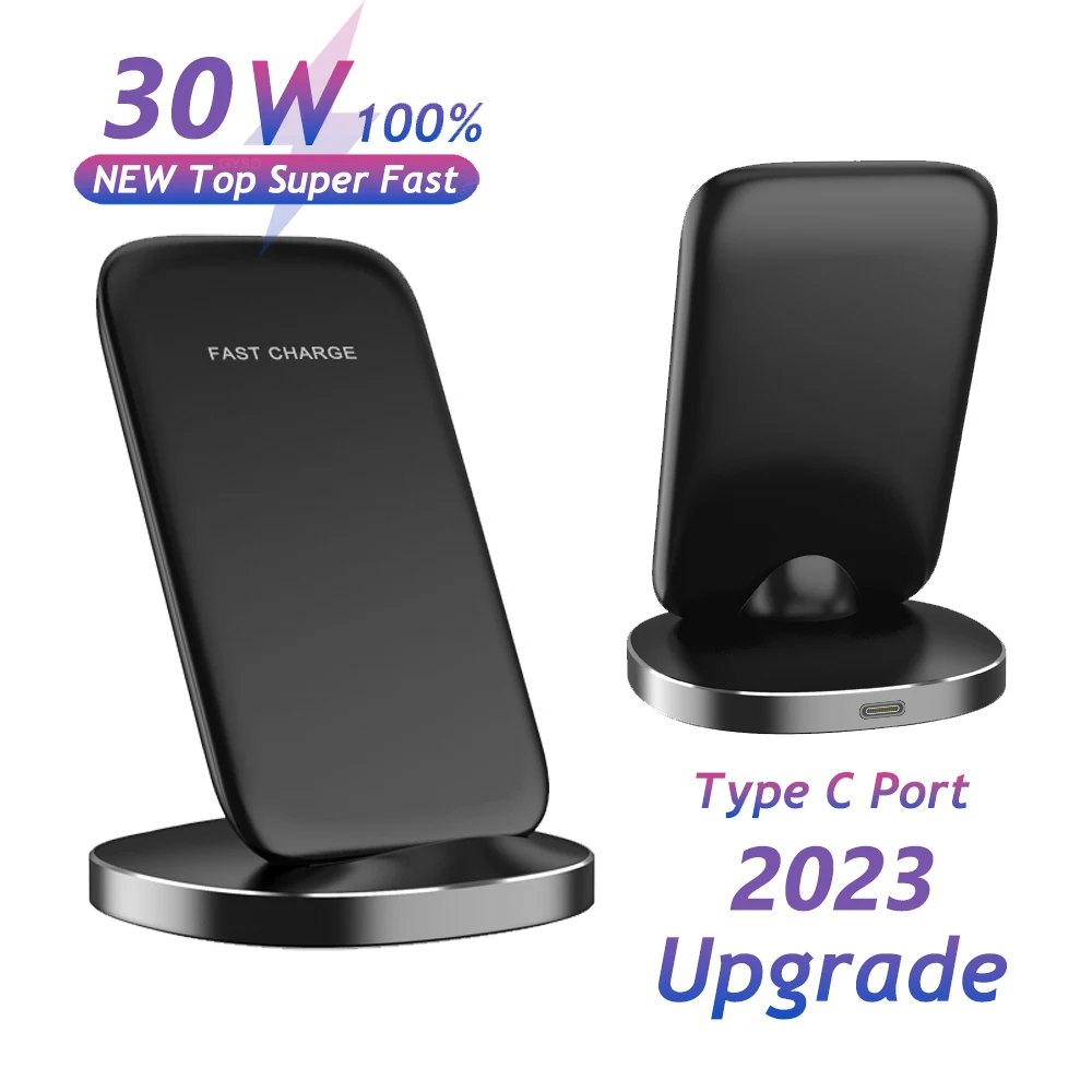 

Беспроводное зарядное устройство 30 Вт для iPhone 14 13 12 11 Pro Max X XS XR 8 Samsung S23 S22, зарядка для телефона, Индукционная док-станция для быстрой зарядки