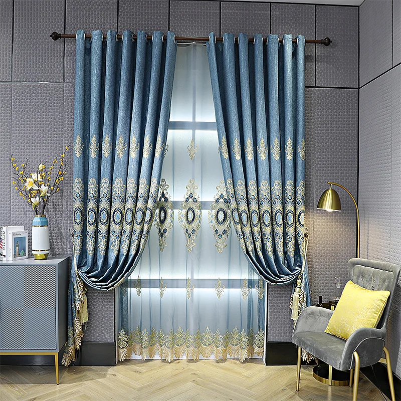 European-style Curtains for Living Dining Room Bedroom Modern Minimalist Light Luxury Heavy Chenille Embroidered Curtains
European-style Curtains for Living Dining Room Bedroom Modern Minimalist Light Luxury Heavy Chenille Embroidered Curtains