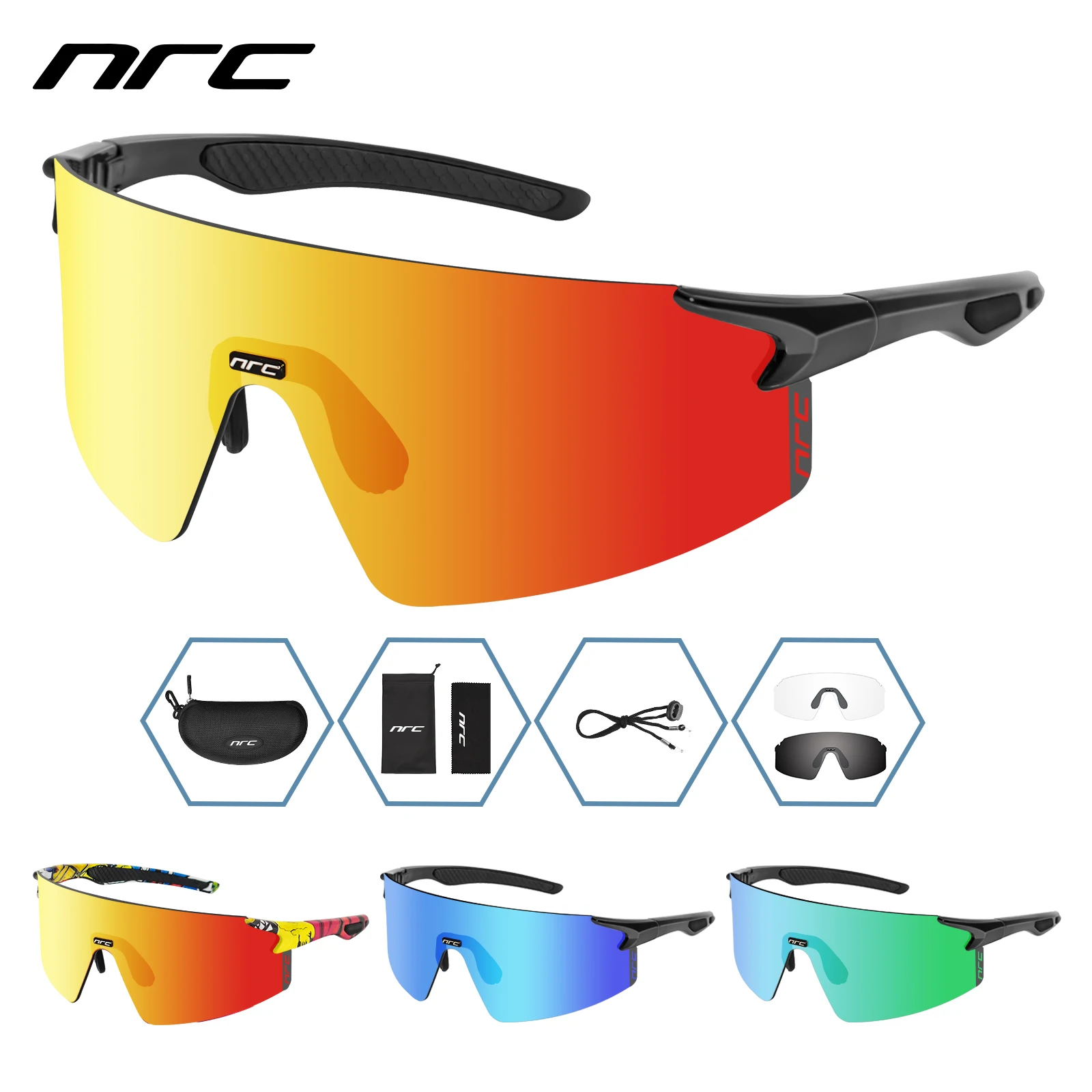 NRC Cycling Glasses Outdoor Riding Glasses Men and Women Sports Running Sunglasses Mountain Bike Windproof Colorful Sunglasses
NRC Cycling Glasses Outdoor Riding Glasses Men and Women Sports Running Sunglasses Mountain Bike Windproof Colorful Sunglasses