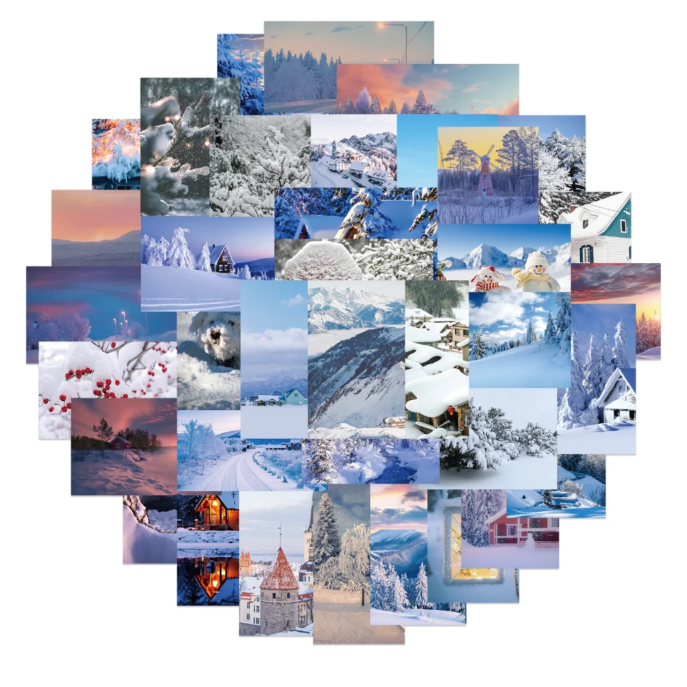 10/30/50pcs Winter Snow Scene Stickers Aesthetic Landscape Decals Laptop Luggage Phone Scrapbook Waterproof Sticker Decorative
10/30/50pcs Winter Snow Scene Stickers Aesthetic Landscape Decals Laptop Luggage Phone Scrapbook Waterproof Sticker Decorative
