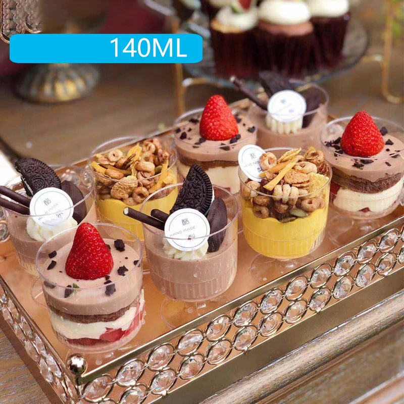 10PCS 140ML Large Dessert Cup Transparent Pudding Cup Disposable Plastic Tableware Wedding Party Decoration DIY Food Container
10PCS 140ML Large Dessert Cup Transparent Pudding Cup Disposable Plastic Tableware Wedding Party Decoration DIY Food Container