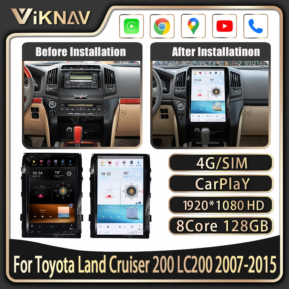 16,0 дюймовый автомобильный DVD-плеер для Toyota Land Cruiser 200 LC200 2008-2019 Android11 радио GPS навигация Carplay
16,0 дюймовый автомобильный DVD-плеер для Toyota Land Cruiser 200 LC200 2008-2019 Android11 радио GPS навигация Carplay
