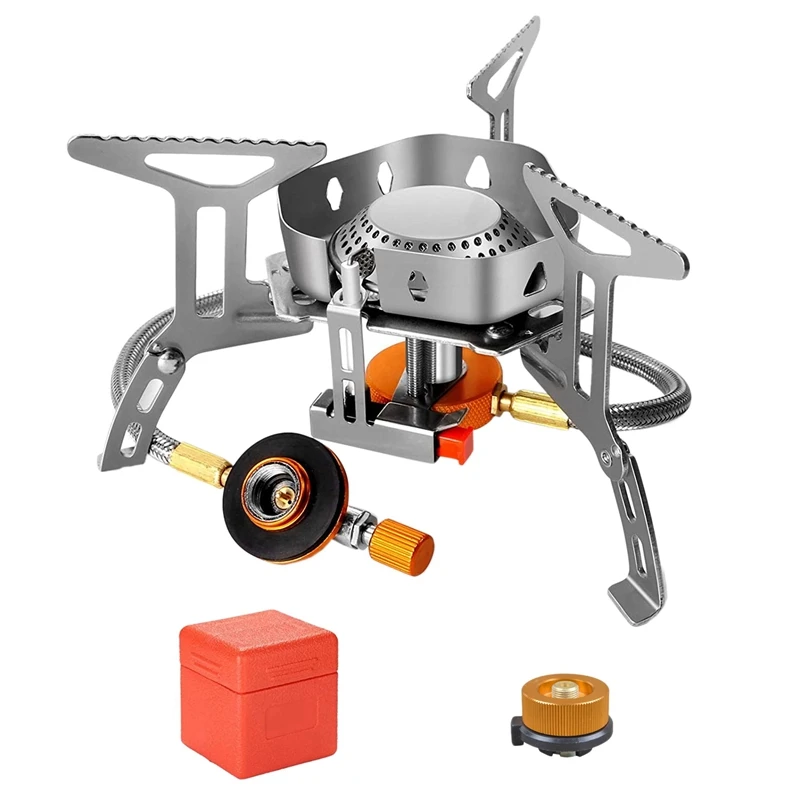 Windproof Camp Stove Camping Gas Stove With Adapter Portable Collapsible Stove Burner For Outdoor Hiking And Picnic
Windproof Camp Stove Camping Gas Stove With Adapter Portable Collapsible Stove Burner For Outdoor Hiking And Picnic
