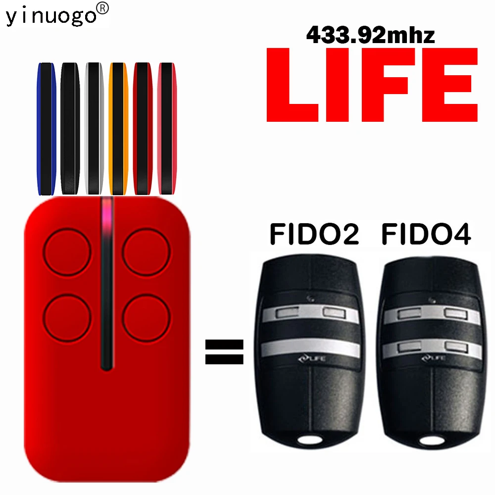 LIFE FIDO2 LIFE FIDO4 Remote Control Duplicator 433.92mhz Replacement Gate Remote Control Garage Door Command Gate Opener Key
LIFE FIDO2 LIFE FIDO4 Remote Control Duplicator 433.92mhz Replacement Gate Remote Control Garage Door Command Gate Opener Key