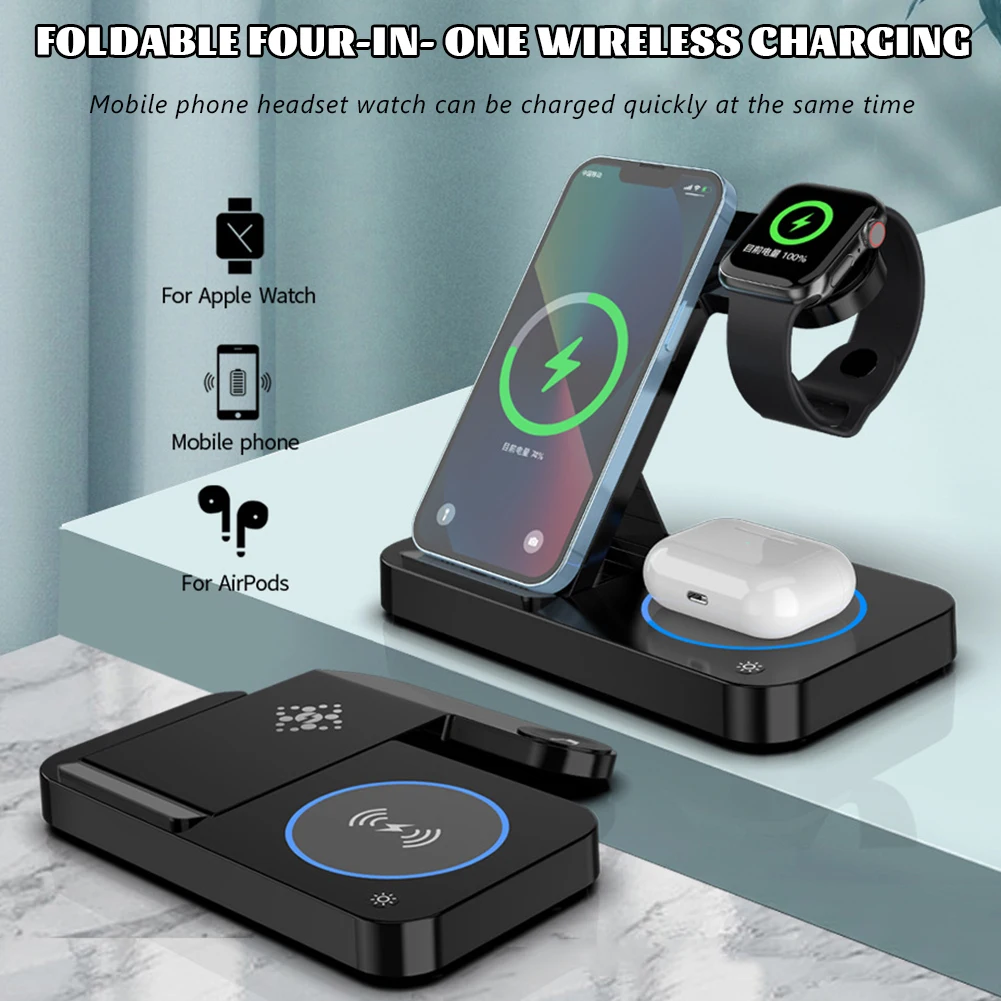 Multifunctional 4 In 1 Cordless Charger Fashion Simple Fast Charging Stand For Phone Watch Earphone
Multifunctional 4 In 1 Cordless Charger Fashion Simple Fast Charging Stand For Phone Watch Earphone