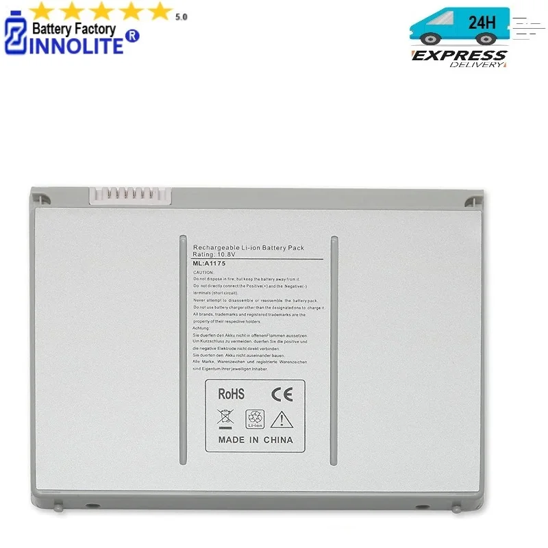 A1175 Laptop Battery Replacement for MacBook Pro 15 inch A1260 A1211 A1150 A1226 Compatible with MA348G/A MA466LLA MA348J/A
A1175 Laptop Battery Replacement for MacBook Pro 15 inch A1260 A1211 A1150 A1226 Compatible with MA348G/A MA466LLA MA348J/A