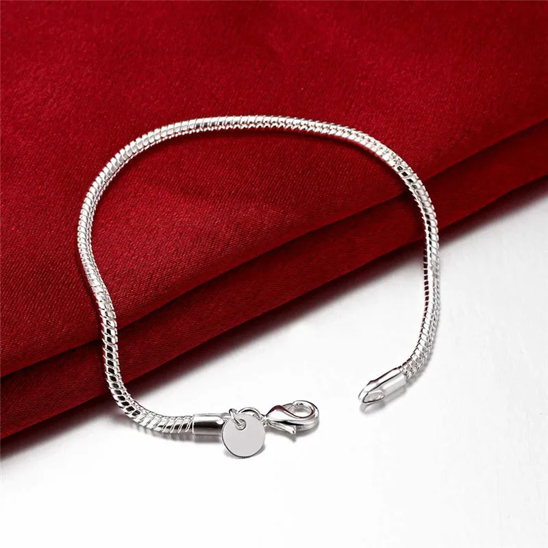 925 Sterling Silver Snake Chain Bracelets for Women Men Trendy Bracelet Jewelry with Delicate Gift Box
925 Sterling Silver Snake Chain Bracelets for Women Men Trendy Bracelet Jewelry with Delicate Gift Box