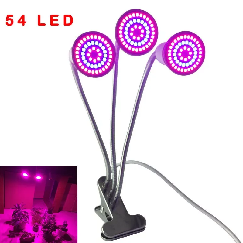 3 Head LED Grow Light 54 LEDs x 3 Growbox Cultivo Hydroponics Growing Light Plant Lamp Flower Greenhouse Indoor
3 Head LED Grow Light 54 LEDs x 3 Growbox Cultivo Hydroponics Growing Light Plant Lamp Flower Greenhouse Indoor