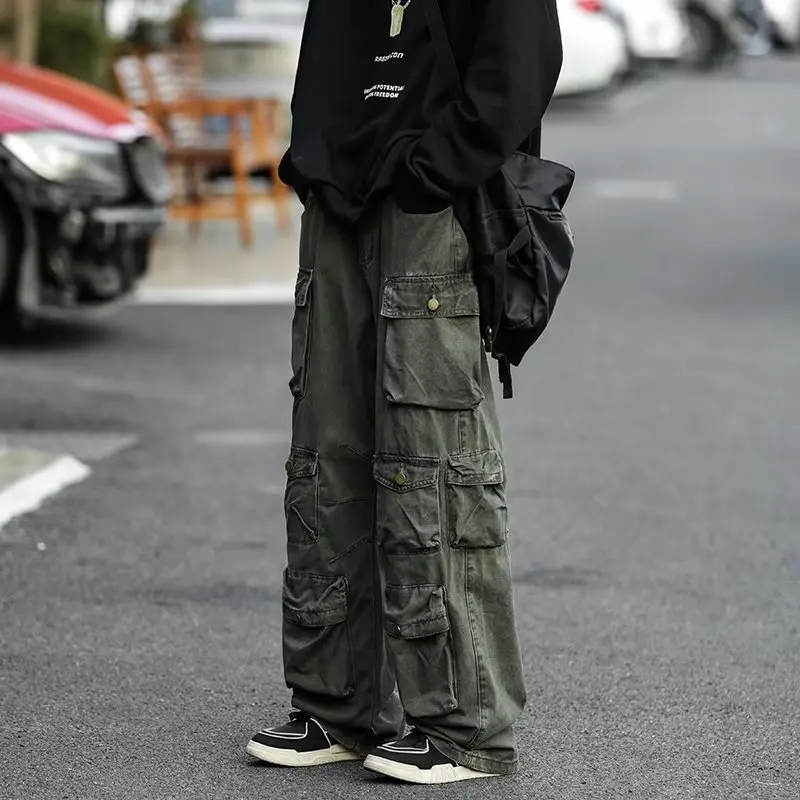 Men Wide Leg Cargo Pants Multi-pockets Tooling Pant Harajuku Straight Baggy Loose Wide Pants Streetwear Hip-hop Mopping Trousers
Men Wide Leg Cargo Pants Multi-pockets Tooling Pant Harajuku Straight Baggy Loose Wide Pants Streetwear Hip-hop Mopping Trousers