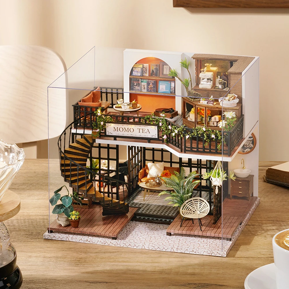 Miniature Tea Dollhouse Model with Furniture Home Desktop DIY Cute Household Holiday Party Decoration for Children
Miniature Tea Dollhouse Model with Furniture Home Desktop DIY Cute Household Holiday Party Decoration for Children