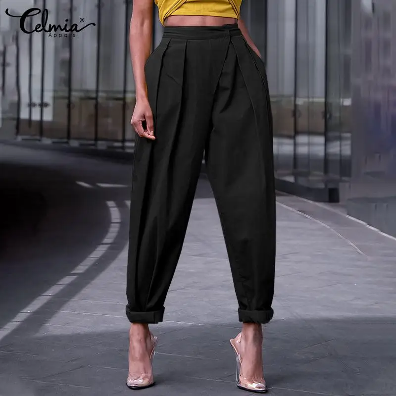 Модные женские элегантные шаровары Celmia 2022, повседневные плиссированные офисные длинные брюки с высокой талией, однотонные Женские Брюки с ...
Модные женские элегантные шаровары Celmia 2022, повседневные плиссированные офисные длинные брюки с высокой талией, однотонные Женские Брюки с ...