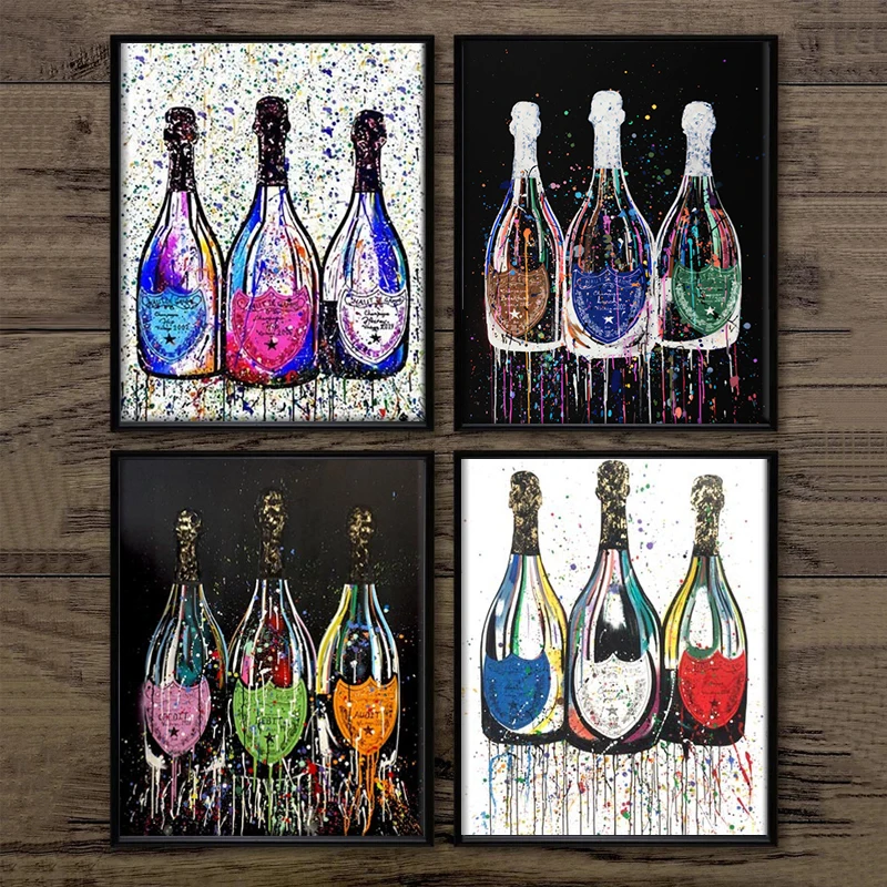 Colorful Pop Art Champagne Bottle Posters Canvas Painting Wall Prints Pictures for Living Room Kitchen Modern Home Decor Cuadros
Colorful Pop Art Champagne Bottle Posters Canvas Painting Wall Prints Pictures for Living Room Kitchen Modern Home Decor Cuadros