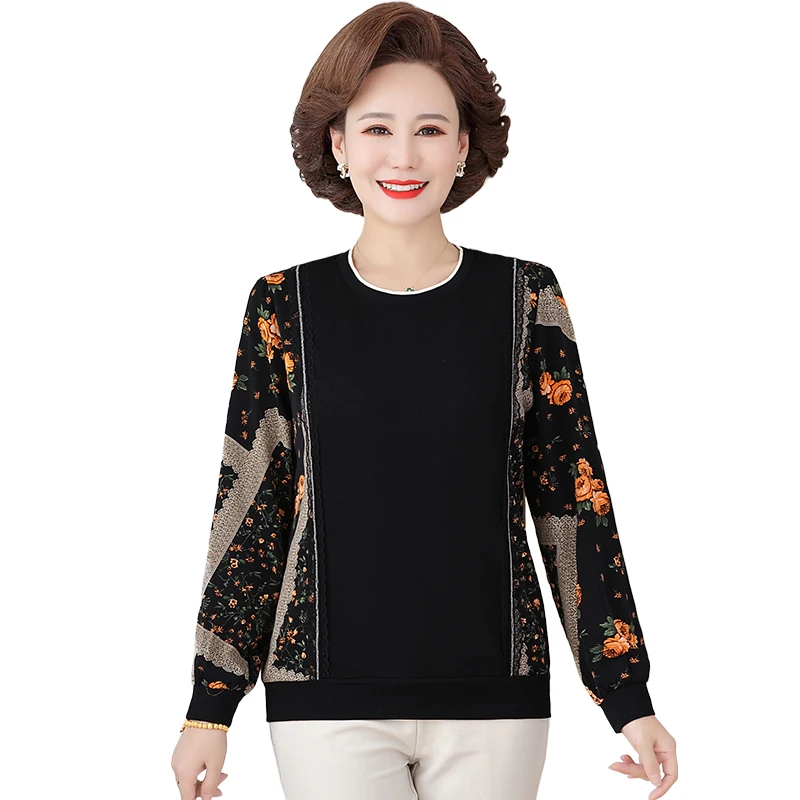 Middle-aged Mother Blouse Long-sleeved T-shirt Women's Autumn Korean Warm Oversized Bottoming Shirt 2022 new
Middle-aged Mother Blouse Long-sleeved T-shirt Women's Autumn Korean Warm Oversized Bottoming Shirt 2022 new
