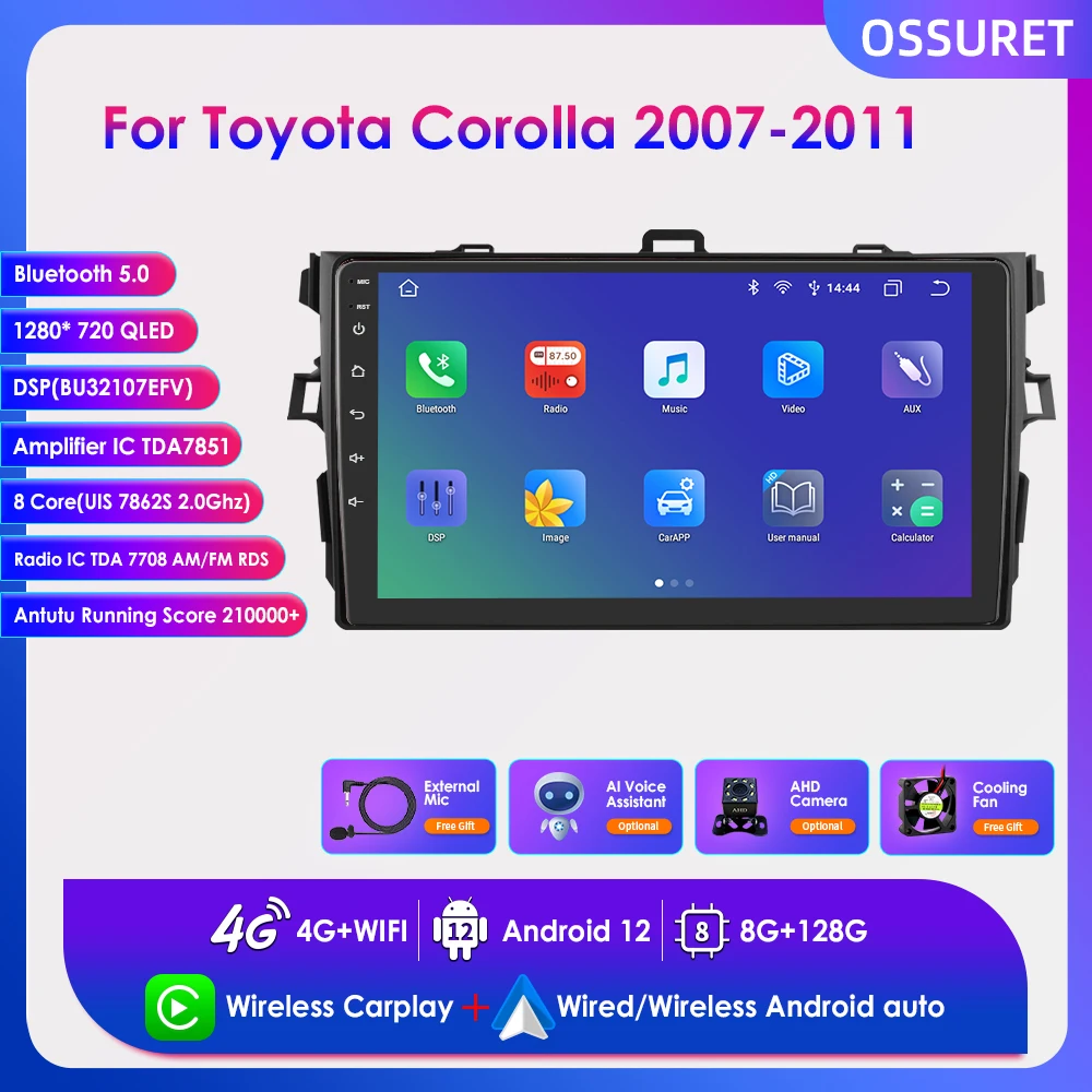 Автомагнитола 2 Din, Android 12, GPS-навигация, мультимедийный видеоплеер для Toyota Corolla E140 E150 2006 2007-2013, 2 Din, стерео, без DVD
Автомагнитола 2 Din, Android 12, GPS-навигация, мультимедийный видеоплеер для Toyota Corolla E140 E150 2006 2007-2013, 2 Din, стерео, без DVD