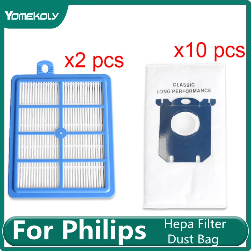 

Hepa Filters Dust Bag Kits For Philips Vacuum Cleaner FC9172 FC9083 FC9087 FC9088 FC9258 FC9261 Replace Parts