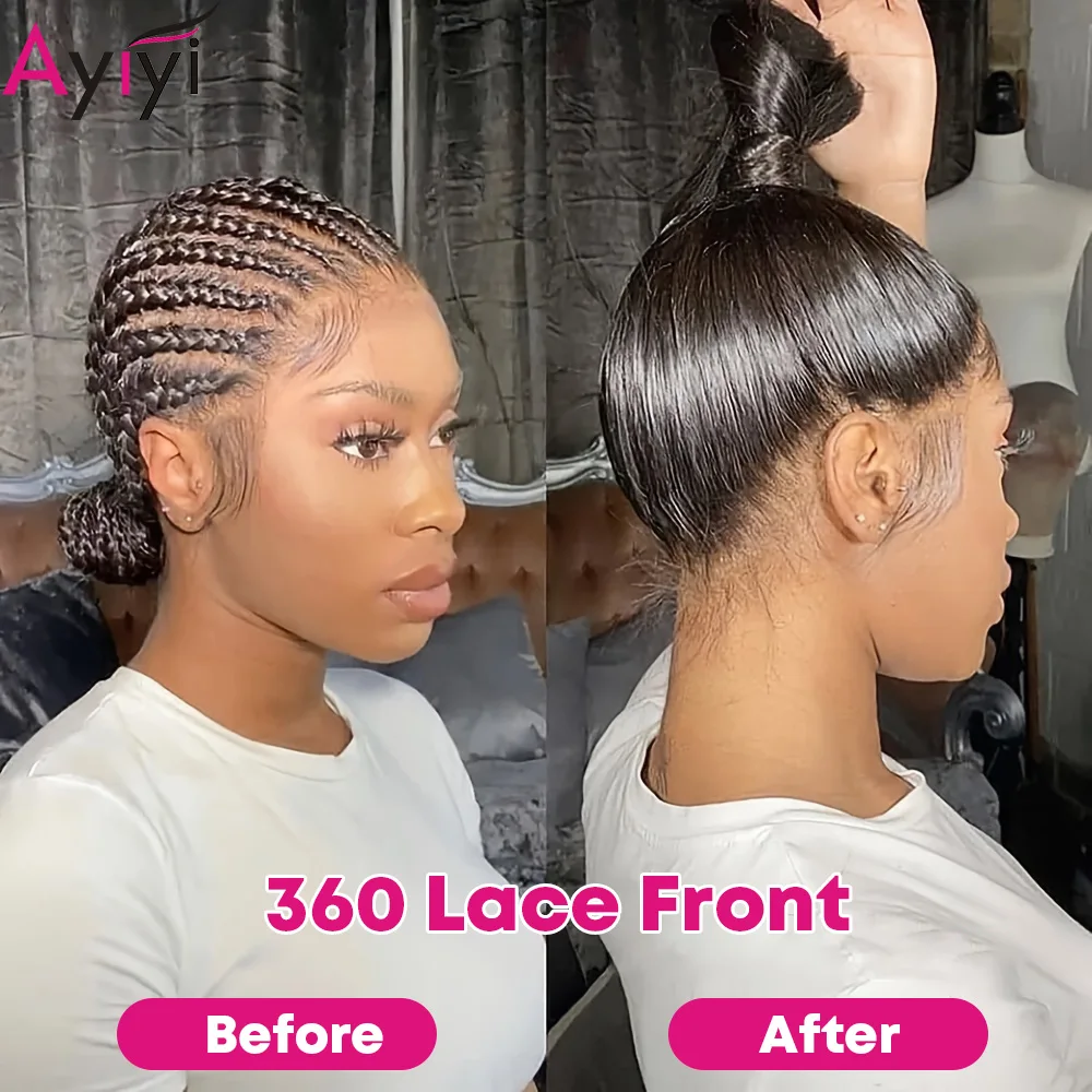 Straight 360 Full Lace Wig Human Hair Pre Plucked 13X6 Lace Frontal Wig For Women Transparent Lace Wigs 180% Density Remy Hair
Straight 360 Full Lace Wig Human Hair Pre Plucked 13X6 Lace Frontal Wig For Women Transparent Lace Wigs 180% Density Remy Hair