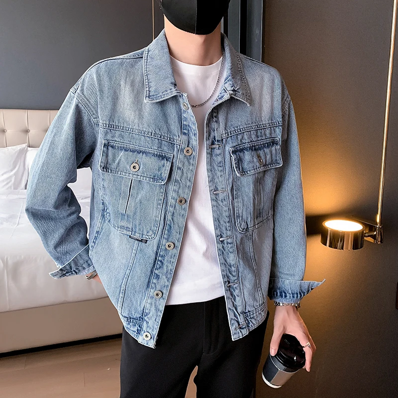 Fashion 2022 Denim Jacket Men Women Spring And Autumn Korean Tooling Jacket Loose Bf Wind Wild Casual Long-Sleeved Jacket
Fashion 2022 Denim Jacket Men Women Spring And Autumn Korean Tooling Jacket Loose Bf Wind Wild Casual Long-Sleeved Jacket