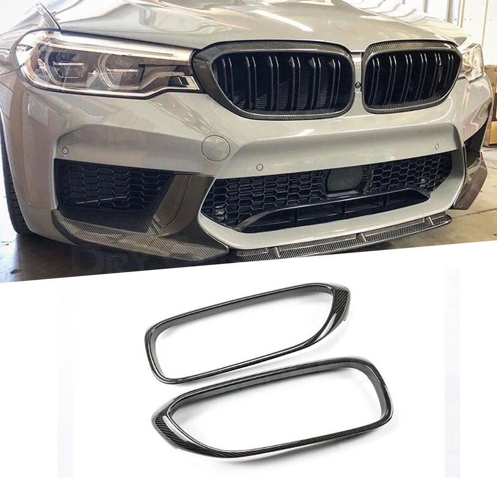 

Передняя рамка гриля для BMW 5 серии G30 F90 M5 2018 2019, сухое углеродное волокно, средняя решетка, отделка крышки, Внешнее украшение