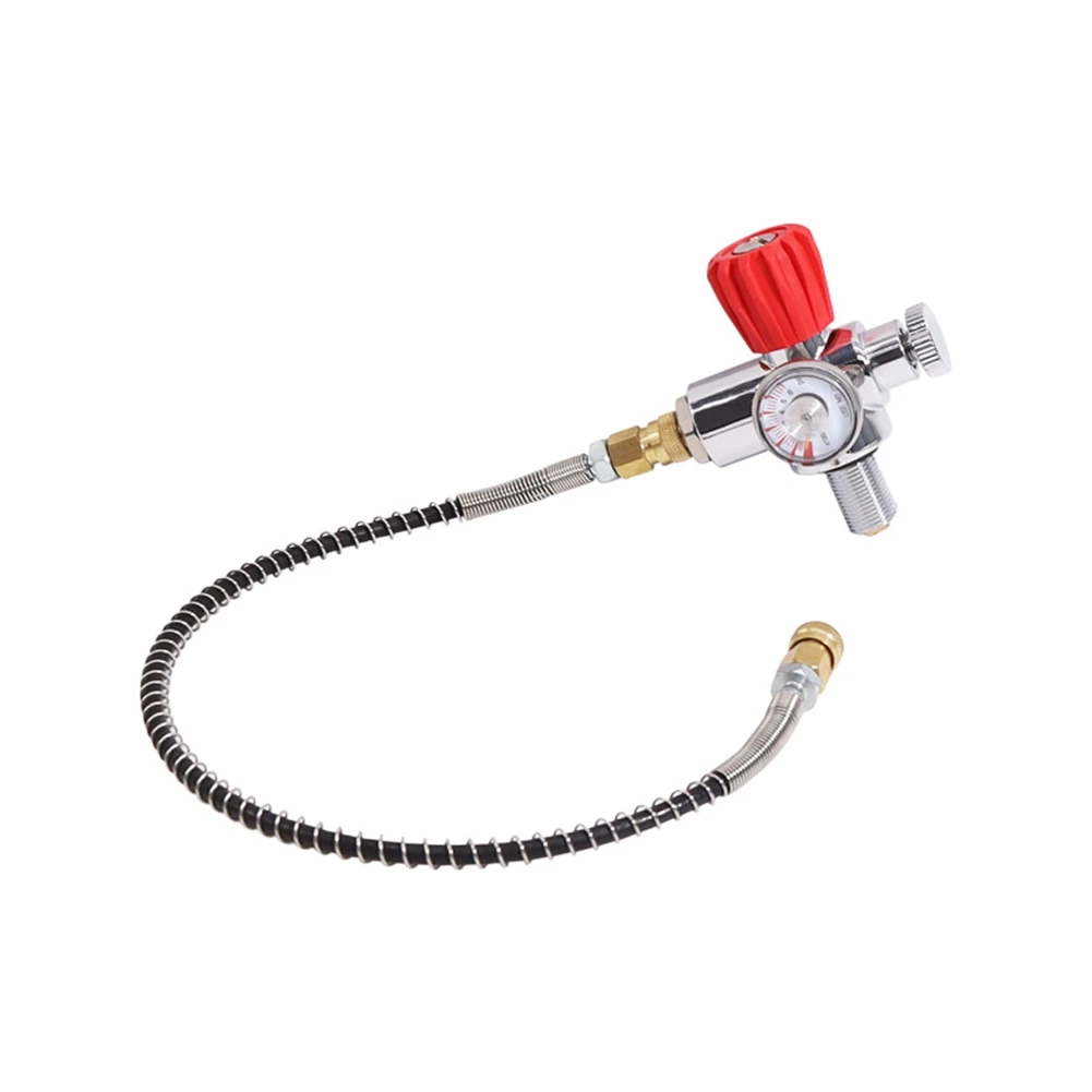 CO2 Tank Compressed Air DIN Valve Gauge & Fill Station,5000Psi High Pressure, 6mm Quick Disconnect Adapter,7/8-14UNF
CO2 Tank Compressed Air DIN Valve Gauge & Fill Station,5000Psi High Pressure, 6mm Quick Disconnect Adapter,7/8-14UNF