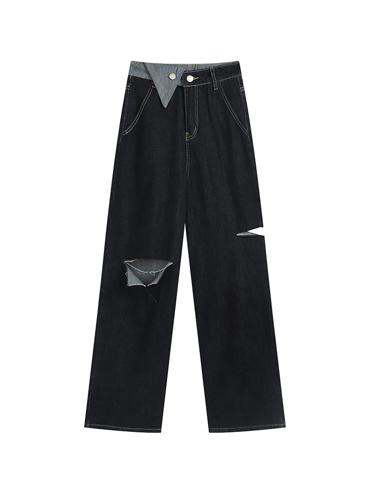 2022 Fashion Ripped Jeans Women High Waist Straight Denim Mom Pants Baggy Jeans Women Blue Casual Female Pants New
2022 Fashion Ripped Jeans Women High Waist Straight Denim Mom Pants Baggy Jeans Women Blue Casual Female Pants New