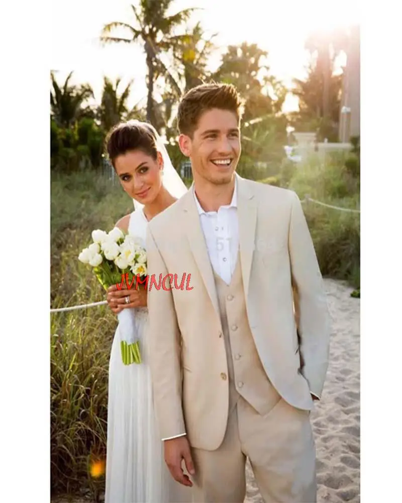 3Pcs Jacket Pants Vest Slim Fit Beige Men’s Suits Custom Made Tuxedo Wedding Groom 2 Buttons Blazer Trousers for Male Party Wear
3Pcs Jacket Pants Vest Slim Fit Beige Men’s Suits Custom Made Tuxedo Wedding Groom 2 Buttons Blazer Trousers for Male Party Wear