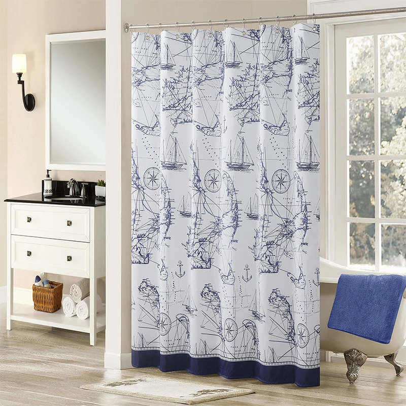 Muwago Blue Nautical Sailboat Map Shower Curtain Compass Anchor Vintage Bath Curtain Waterproof & Mildew Proofing Bathing Cover
Muwago Blue Nautical Sailboat Map Shower Curtain Compass Anchor Vintage Bath Curtain Waterproof & Mildew Proofing Bathing Cover