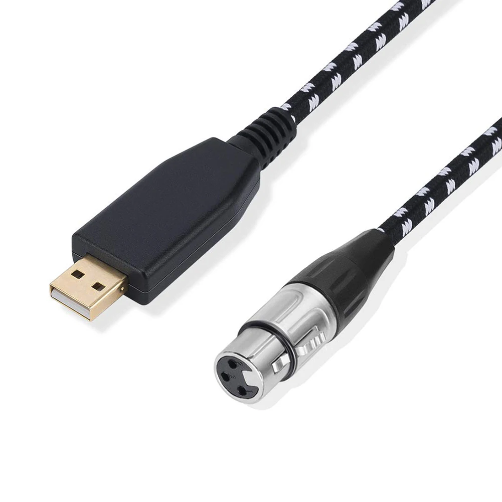 High Quality Brand New Durable 1 X Microphone Cable Pro Audio Equipment XLR Female To USB Approx.175g Black+White
High Quality Brand New Durable 1 X Microphone Cable Pro Audio Equipment XLR Female To USB Approx.175g Black+White