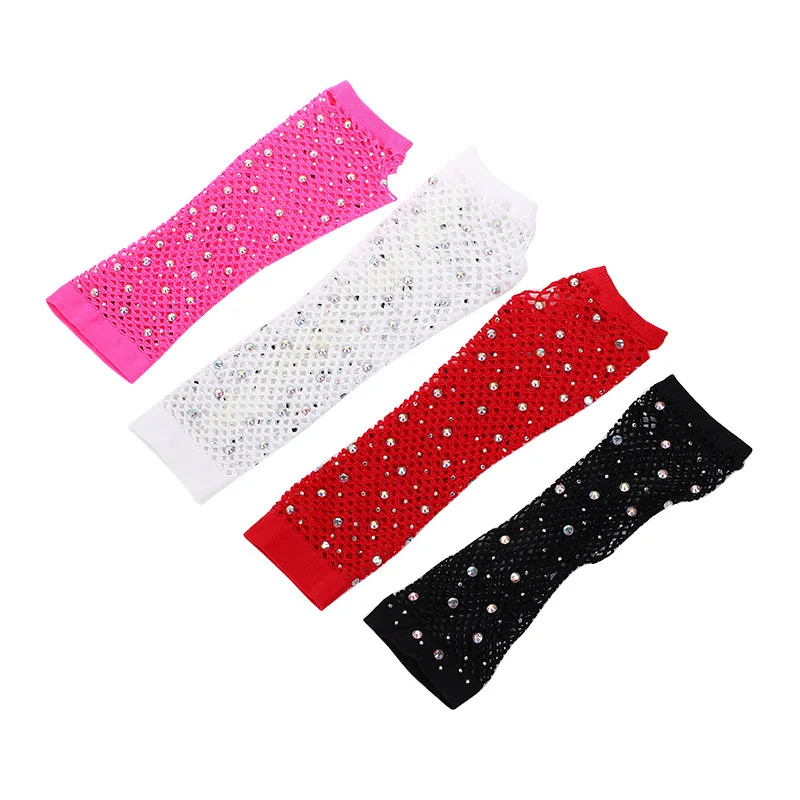 Sexy Mesh Gloves With Rhinestones Performance Hollow Fishing Net Punk Hiphop Women's Gloves Diamonds Short Sexy Fishnet Gloves
Sexy Mesh Gloves With Rhinestones Performance Hollow Fishing Net Punk Hiphop Women's Gloves Diamonds Short Sexy Fishnet Gloves