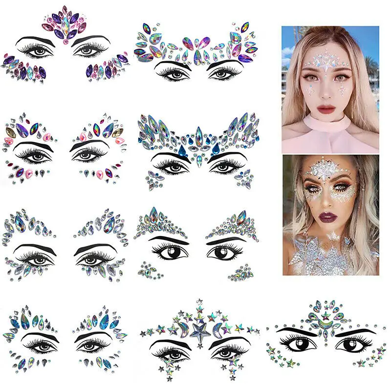 Face Gems Adhesive Glitter Jewel Tattoo Sticker Festival Rave Party Body Make Up Halloween Glitter Jewels Rhinestone Decoration
Face Gems Adhesive Glitter Jewel Tattoo Sticker Festival Rave Party Body Make Up Halloween Glitter Jewels Rhinestone Decoration