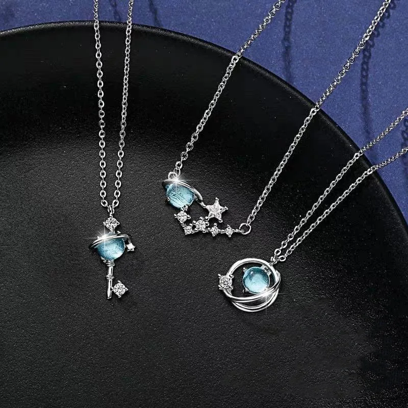 Aurora Sweet Dream Planet Starry Sky Meteor Pendant Necklace for Women Simple Trendy Cosmic Collarbone Chain Accessories
Aurora Sweet Dream Planet Starry Sky Meteor Pendant Necklace for Women Simple Trendy Cosmic Collarbone Chain Accessories