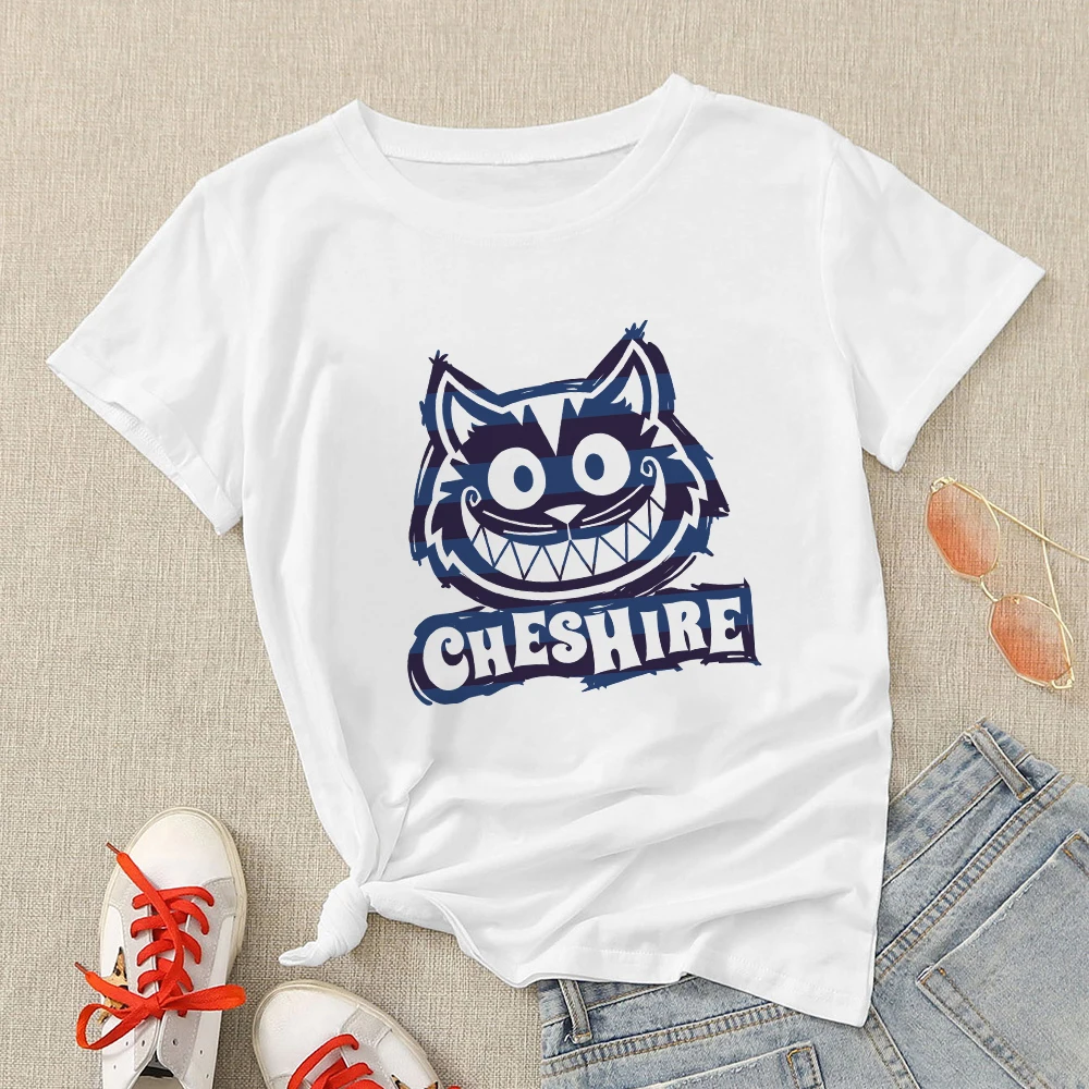Disney Cheshire Cat Print T-shirt for Women Kawaii Harajuku Fashion High Street Clothes New Arrivals T Shirt Female Dropship 
Disney Cheshire Cat Print T-shirt for Women Kawaii Harajuku Fashion High Street Clothes New Arrivals T Shirt Female Dropship