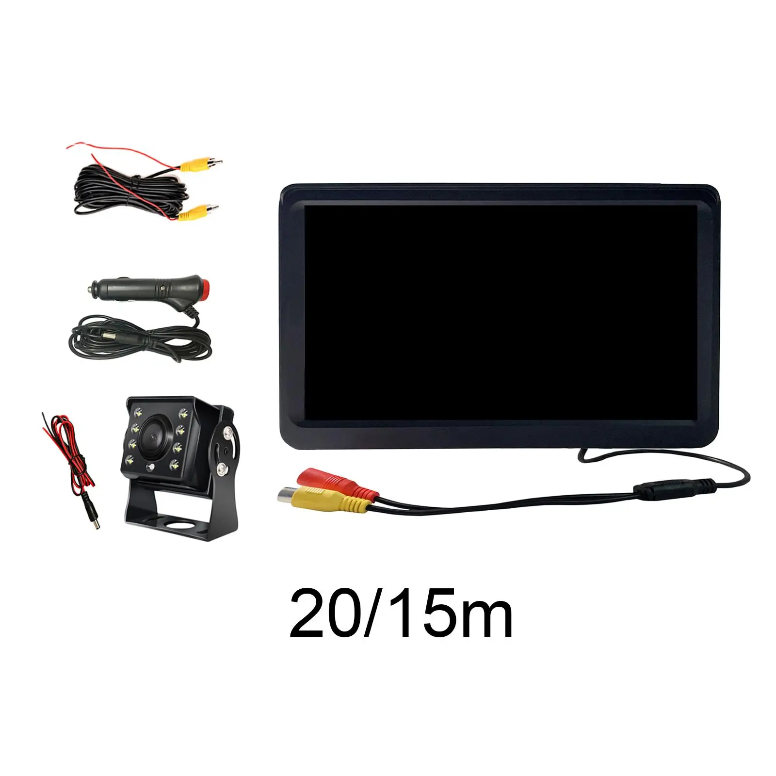 7" Backup Monitor 130 Angle 8 LED Camera Park Assist Reverse Camera 12V - 24V LCD Screen Car Rear View Camera for Truck Bus
7" Backup Monitor 130 Angle 8 LED Camera Park Assist Reverse Camera 12V - 24V LCD Screen Car Rear View Camera for Truck Bus