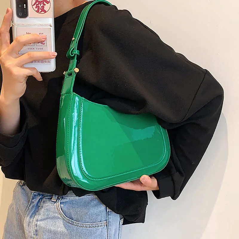 Lady Bags Solid Color Bright Leather Design Shoulder Bag For Women 2022 PU Leather Trendy Brand Underarm Bag Dame sacs
Lady Bags Solid Color Bright Leather Design Shoulder Bag For Women 2022 PU Leather Trendy Brand Underarm Bag Dame sacs