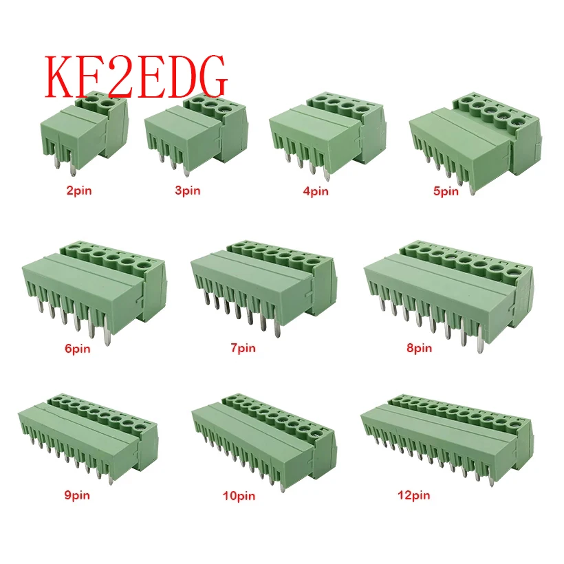 5pair KF2EDG 3.81mm 15EDG 2/3/4/5/6/7/8/9/10/12 PIN PCB Screw Terminal Block Connector Right Angle Plug Pin Header Socket
5pair KF2EDG 3.81mm 15EDG 2/3/4/5/6/7/8/9/10/12 PIN PCB Screw Terminal Block Connector Right Angle Plug Pin Header Socket