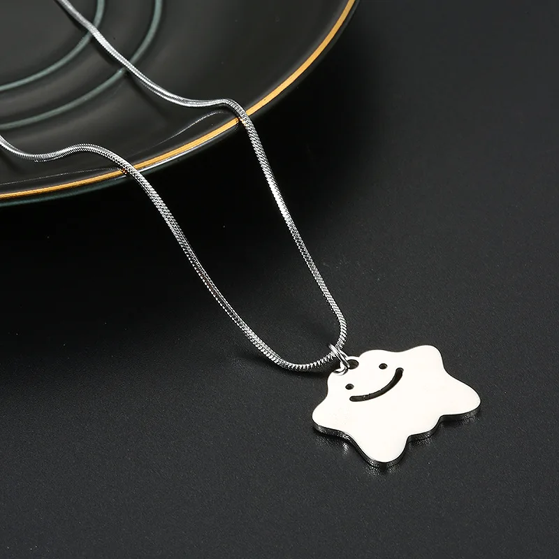 316L Stainless Steel Kpop Style Smile Cloud Mosaic Heart Necklace For Women Silvery Color Double Layer Neck Pendants Jewelry
316L Stainless Steel Kpop Style Smile Cloud Mosaic Heart Necklace For Women Silvery Color Double Layer Neck Pendants Jewelry