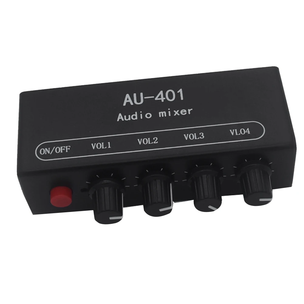 Multi-Source AU-401 DC 5V-12V Stereo Audio Mixer 4 Input 1 Output Individually Controls Board Sound Without Cable
Multi-Source AU-401 DC 5V-12V Stereo Audio Mixer 4 Input 1 Output Individually Controls Board Sound Without Cable