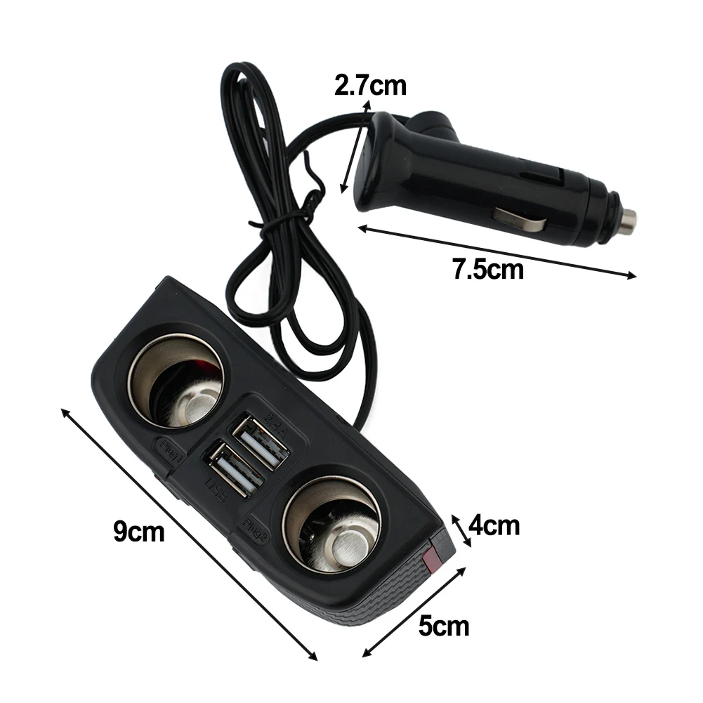 Parts Car Charger Splitter Power Adapter Replacement 12V Outlet 800 (mA) ABS Plastic Accessories Black Dual USB
Parts Car Charger Splitter Power Adapter Replacement 12V Outlet 800 (mA) ABS Plastic Accessories Black Dual USB