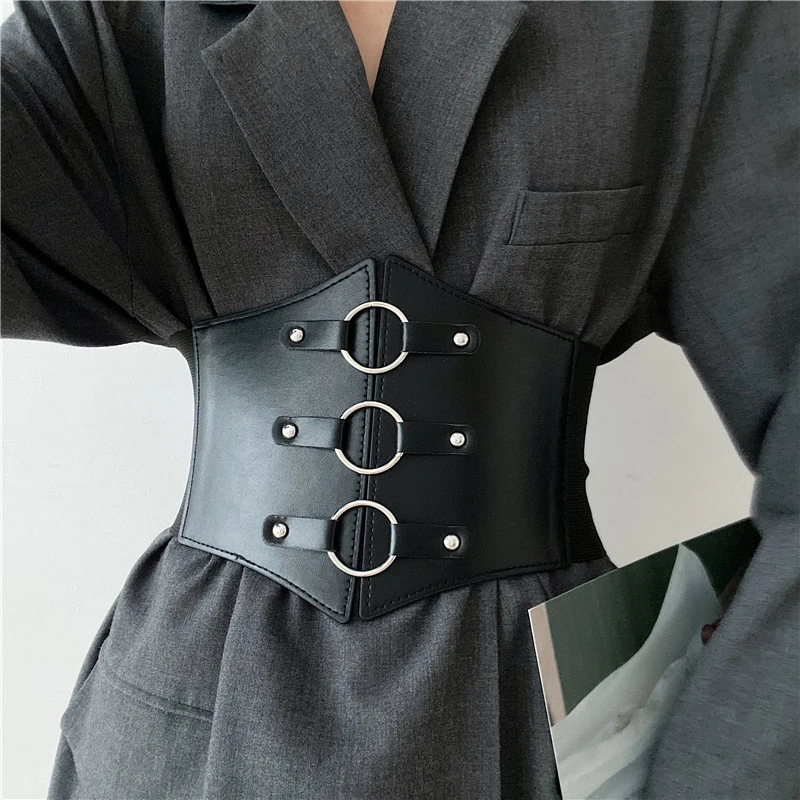 Punk Belts For Women Waist Corset Wide Pu Leather Slimming Body Belts Elastic Waistband Stretchable Girdle Belt 4 Sizes New 2022
Punk Belts For Women Waist Corset Wide Pu Leather Slimming Body Belts Elastic Waistband Stretchable Girdle Belt 4 Sizes New 2022