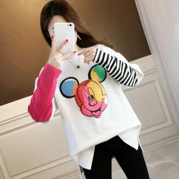 Футболка женская из двух частей в полоску, с длинным рукавом
Футболка женская из двух частей в полоску, с длинным рукавом